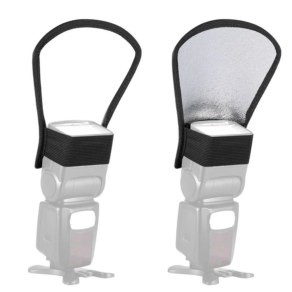 Universal 2-in-1 Flash Diffuser And Softbox Photography Accessory Silver/White Reflector for Photo Flash Light