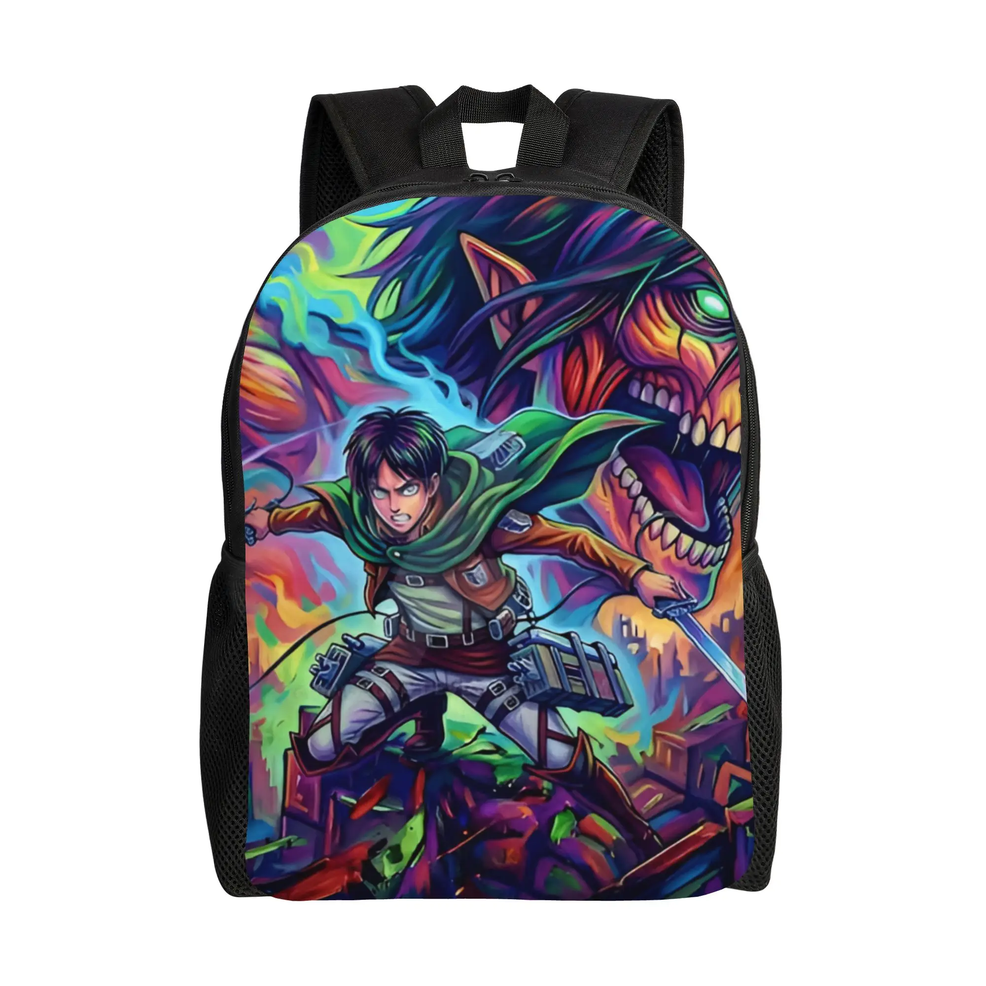 Mochila Personalizada de Ataque a los Titanes para Mujeres y Hombres, Resistente al Agua, para la Universidad, la Escuela, con Estampado de Cómics y Películas