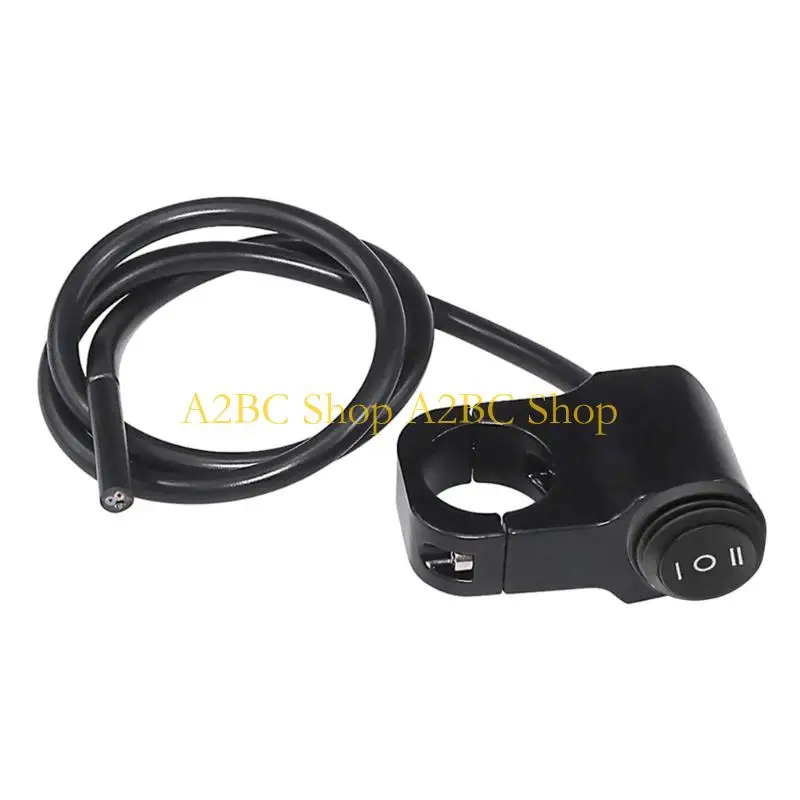 A2BC Clip Mount 3 Position Light Switches for Grips 22-23mm Motorcycle Driving Lights Waterproof Universal with Safety Featur