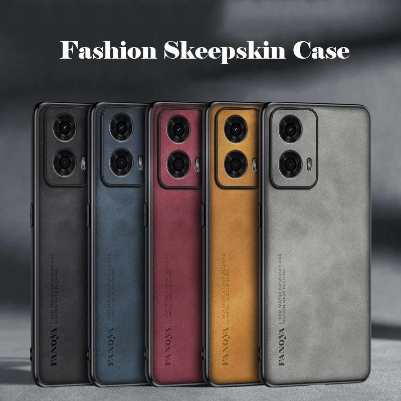 Luxury Soft Leather Case For Motorola Moto G84 G54 G34 G24 G22 G14 Shockproof Silicone Phone Case For Moto G24 Back Cover