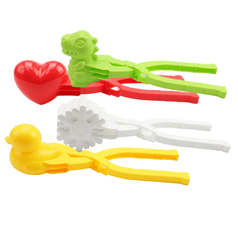 4PCS Snowball Maker Clips Snow Toy bambini Snow Ball Clip Snow Ball Shapes Maker For Kids Winter Outdoor Snowball Fight Game