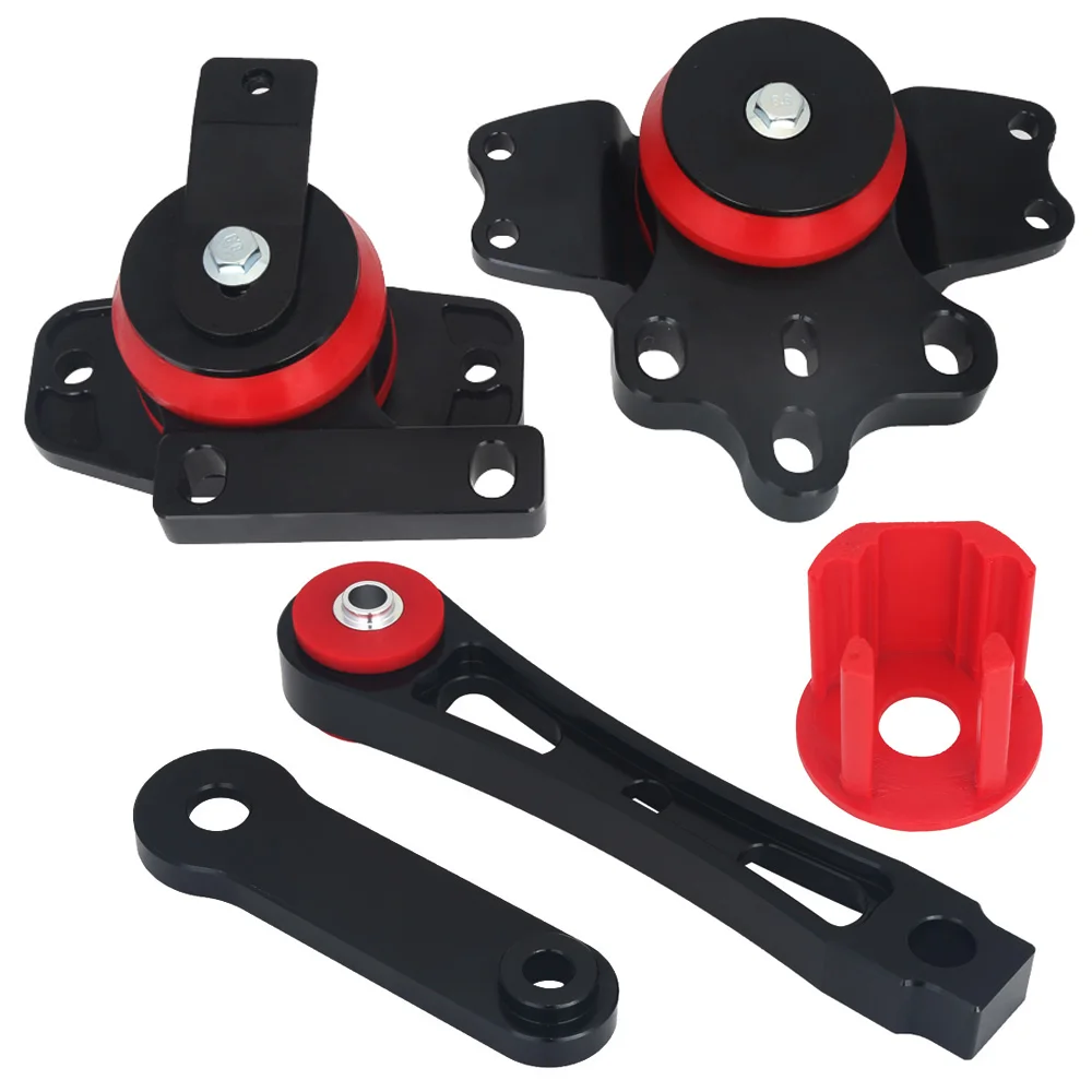 Car Racing Pendulum Red Dog Bone Engine Motor Transmission Mount Kit for VW Golf MK5 MK6 Jetta Passat 2.0 TSI