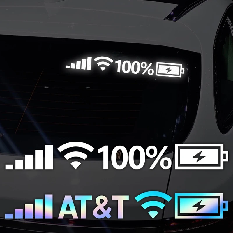 Car Windshield Stickers Signal WiFi Power Reflective Stickers on Car Mobile Phone Car Stickers Auto Exterior Decals Accessories