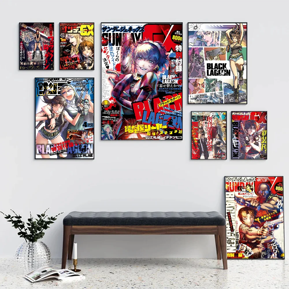 Black Lagoon Classic Movie Posters Fancy Wall Sticker For Living Room Bar Decoration Room Wall Decor