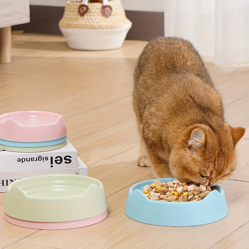 Cat Feeder Bowl Plastic Standing Ear Threaded Pet Bowl Cute Cat Ear Design Water Feeding Bowl Durable Pet Accessories