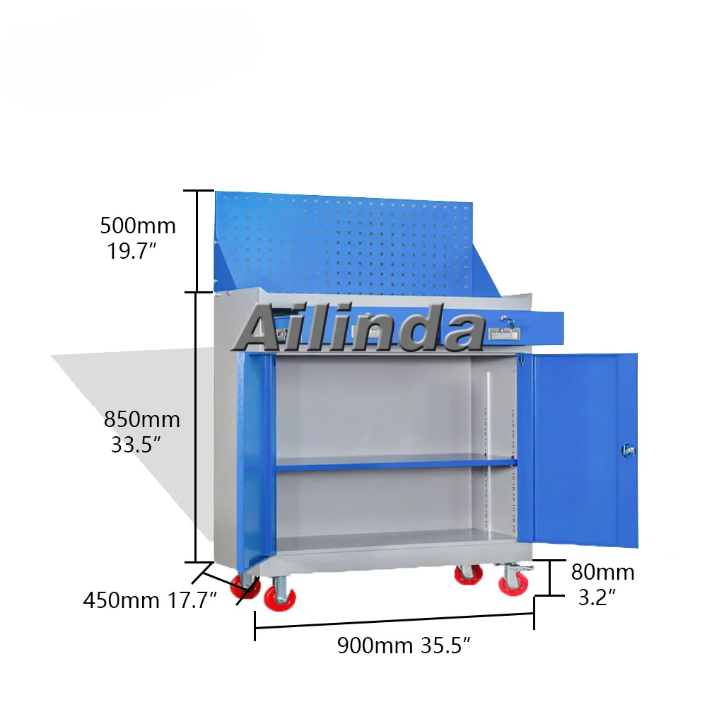 Sheet Metal Manufacturing Tool Cabinet Mobile Lockable Tool Box Workshop Locker with Wheels