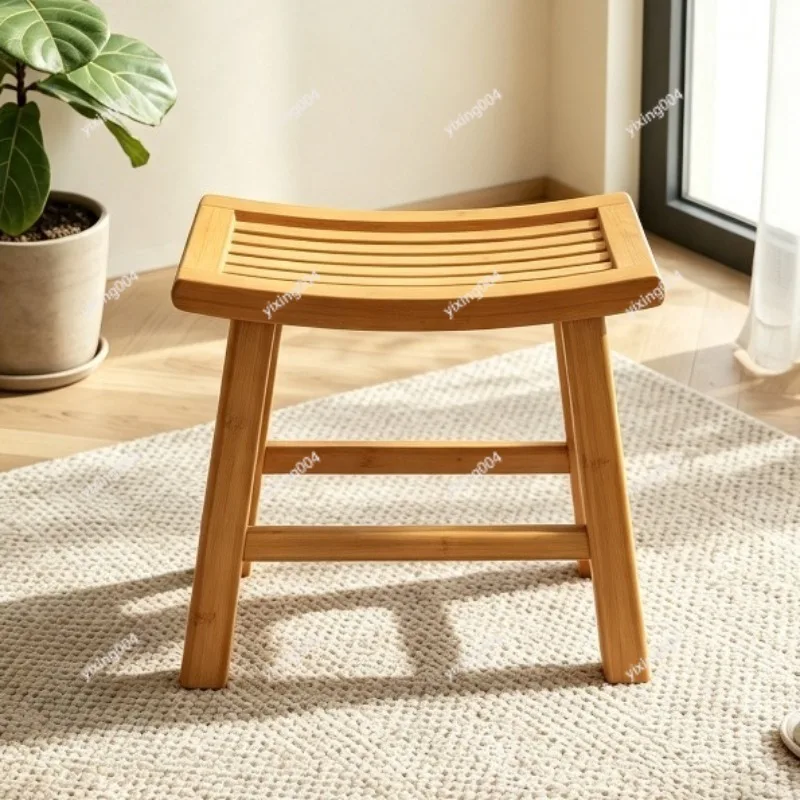 Bathroom Shower Stool, Non Slip Low Seat for Bathing & Foot Washing with Storage