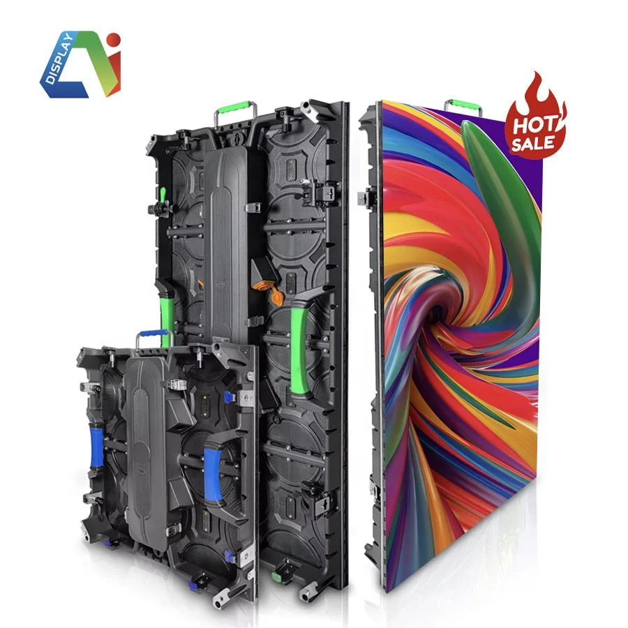 TOP 500x1000mm Waterproof P2.5 Electronic LED Video Wall Retail Store Advertising Screen Rental LED Display Flight Screen Case