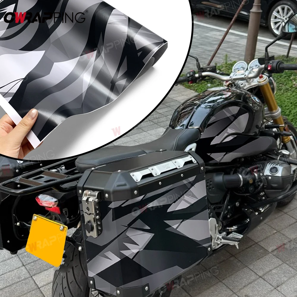 Car Decorating Geometric Camo Vinyl Paper for Car Vinyl Wrap PVC Self-adhesive Film Auto Body Films Automotive Wrapping Sticker