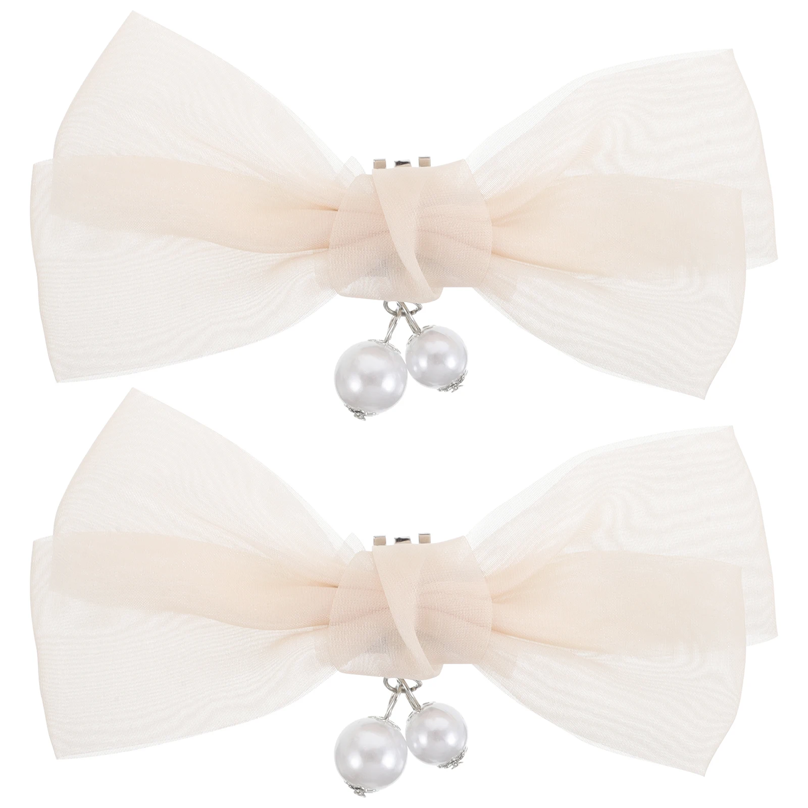 

2pcs Bow Clips Fabric Detachable Bridal Wedding Decorative Evening Shoe Clips Heel Accessories Valentine Day Shoe charms