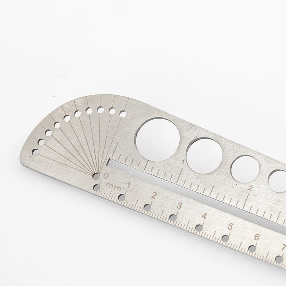 26.3cm Multifunctional Stainless Steel Ruler Scale Compass Protractor Hexagon Drawing Tool Wear Resistant Polished Heat Treated