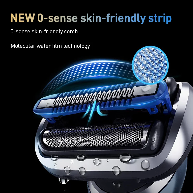 Braun S5Pro+ Electric Shaver SkinAir Ultra-Thin Foil AutoSense Adaptive Power 4D Contour Floating Wet Dry Shaving for Men