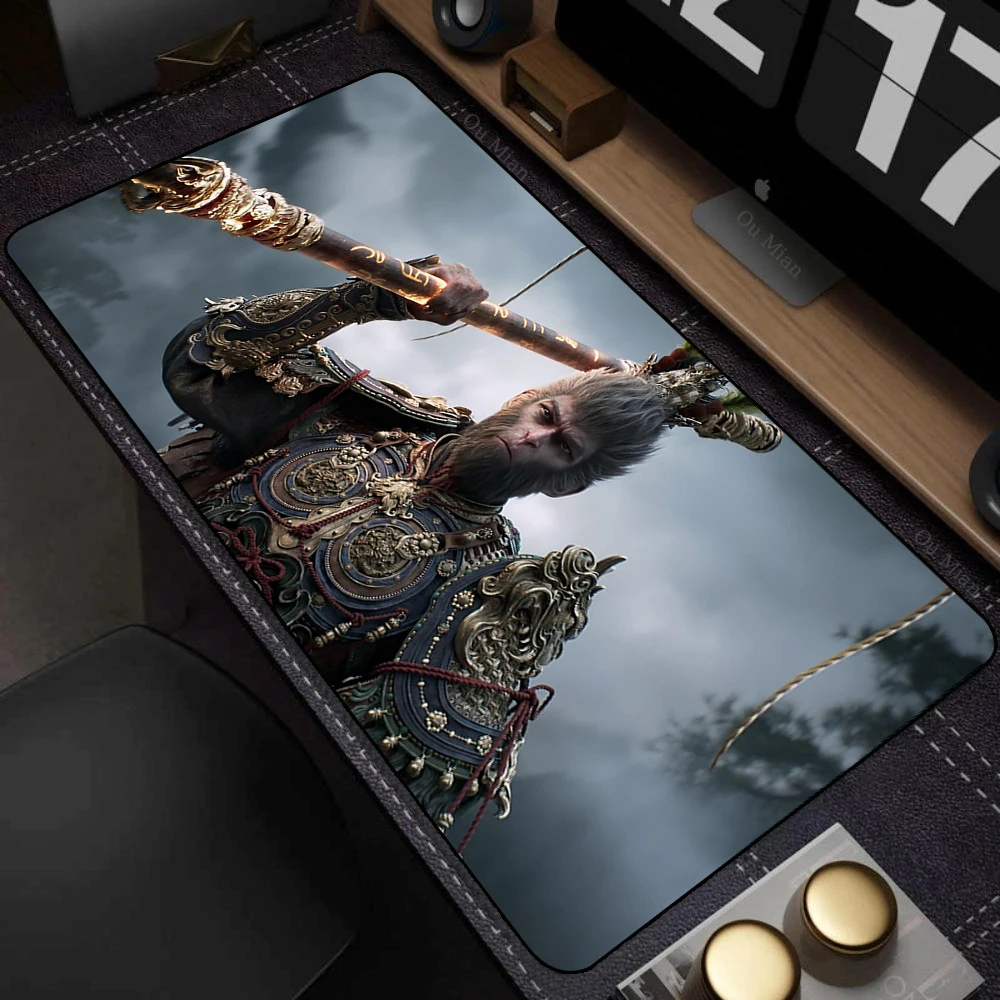Black Myth Wukong Gaming Accessories Mouse Pad Computer Laptop Gamer Extended pad Large Anime Mousepad Rubber Keyboard Table Mat