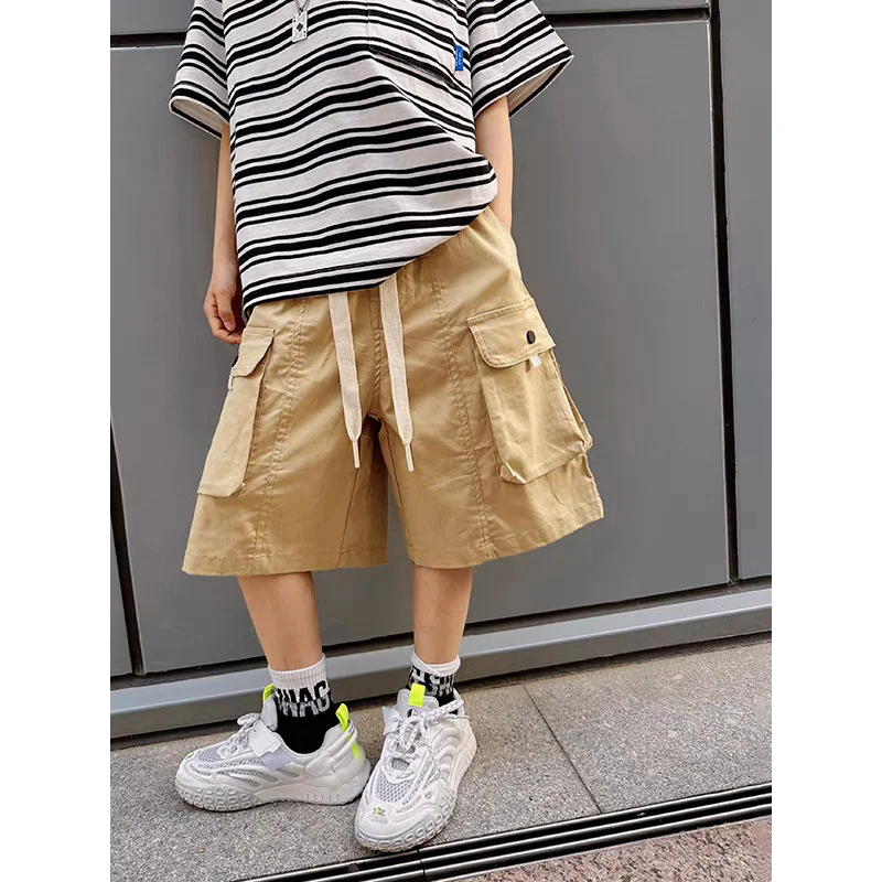 

Boys' Cargo Shorts Summer New Pants2024New Year's New Children's Summer Five-Point Shorts Mid-Length Pants Trendy Children's Clo