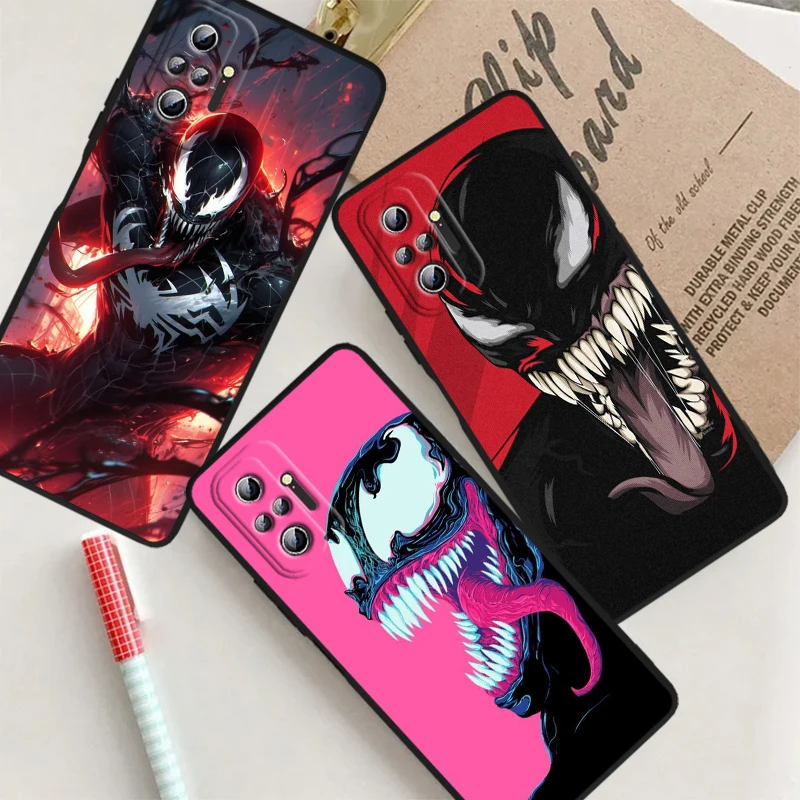 Venom Marvel Cool Mysterious For Xiaomi Redmi Note 13 12R 12 12S Turbo 11 11T 11S 10 10S Pro Plus 5G Black Funda Phone Case