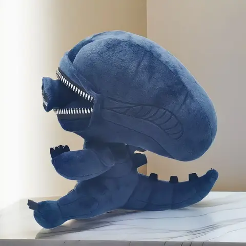Alien Xenomorph Formad Dragkedja Mun Plysch Mjukt Gosedjur Plysch Cool Plyschleksak Perfekta Gåvor för Pojkar och Flickor Rumsdekoration 6 best sales utomjordisk plysch - №3