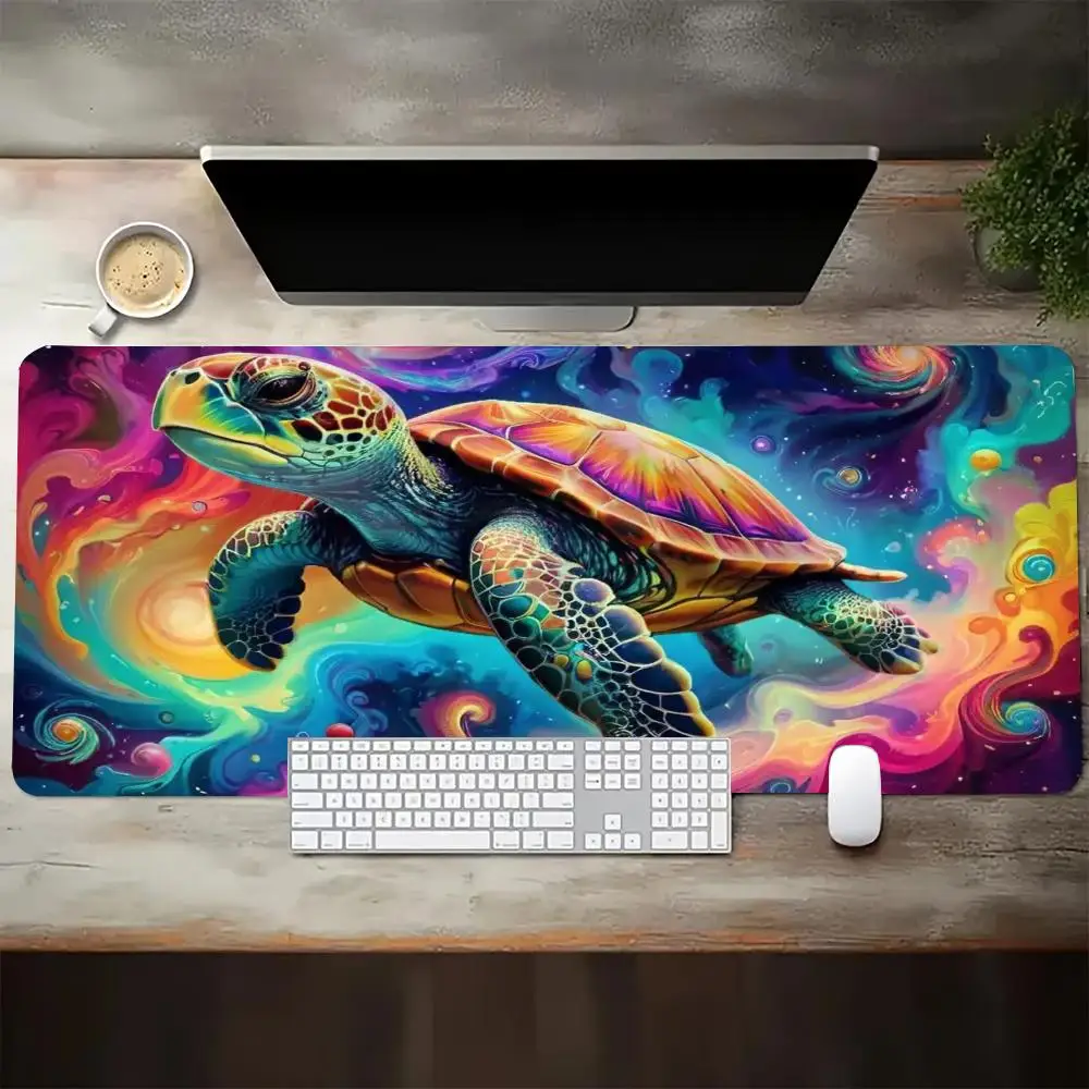 Colorful Sea Turtle Mousepad Table Mat Playmat High Definition Stain Resistant Print Anime Games Pads For Laptop Daily Use