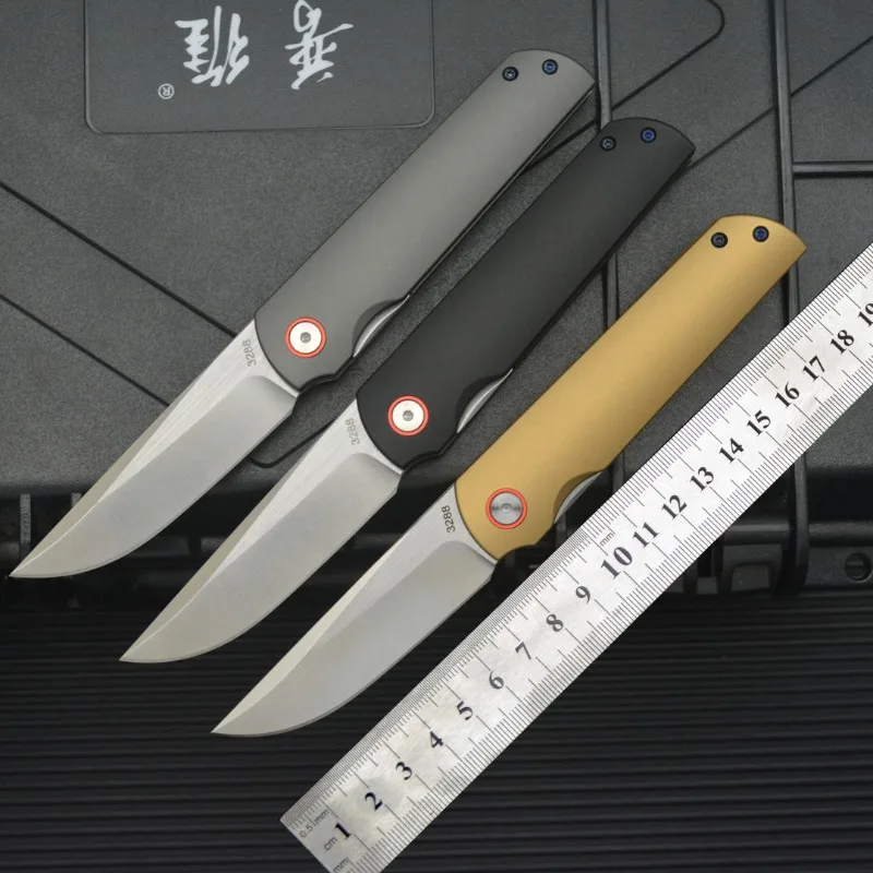 

New Outdoor Camping Folding Knife D2 Blade Aluminum Alloy Handle Pocket Survival Tactical Hunting Utility Fruit Knives EDC Tools