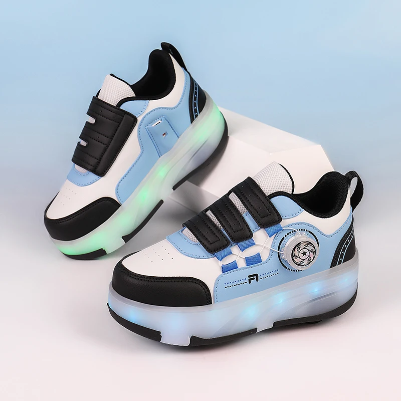 

2025 New Kids' Roller Skates (Unisex): 4-Wheel Retractable Heelys & Skate Shoes for Students