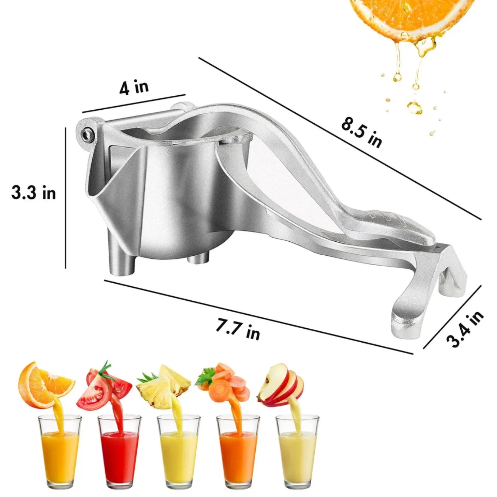 Lemon Squeezer Stainless Steel Manual Citrus Press Juicer Heavy Duty Rustproof view 7