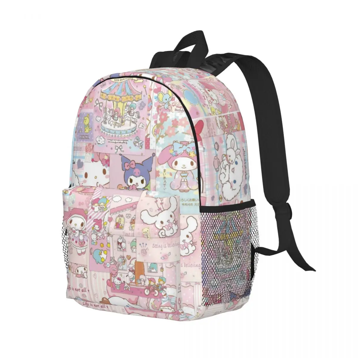 My Melody Printed Lightweight Casual Schoolbag For School, Outdoor, Shopping, Office 15inch