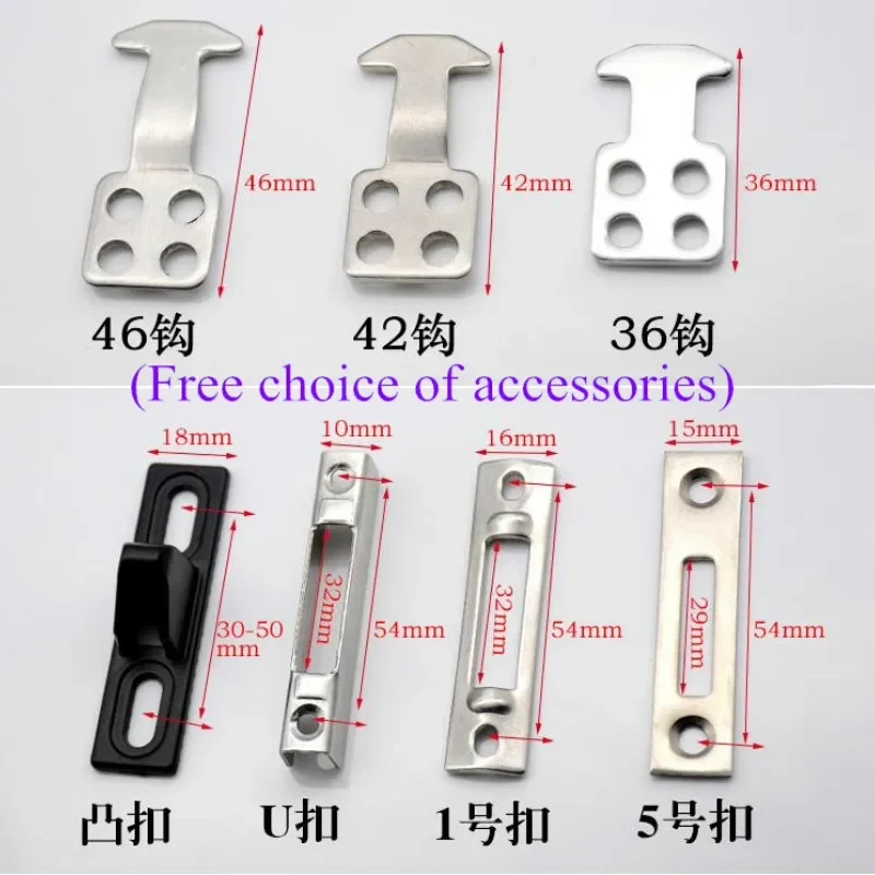 Aluminum Alloy Sliding Door Lock Glass Window Push-pull Automatic Gate Hook Locking Single Side Bronze Black White Door Hardware