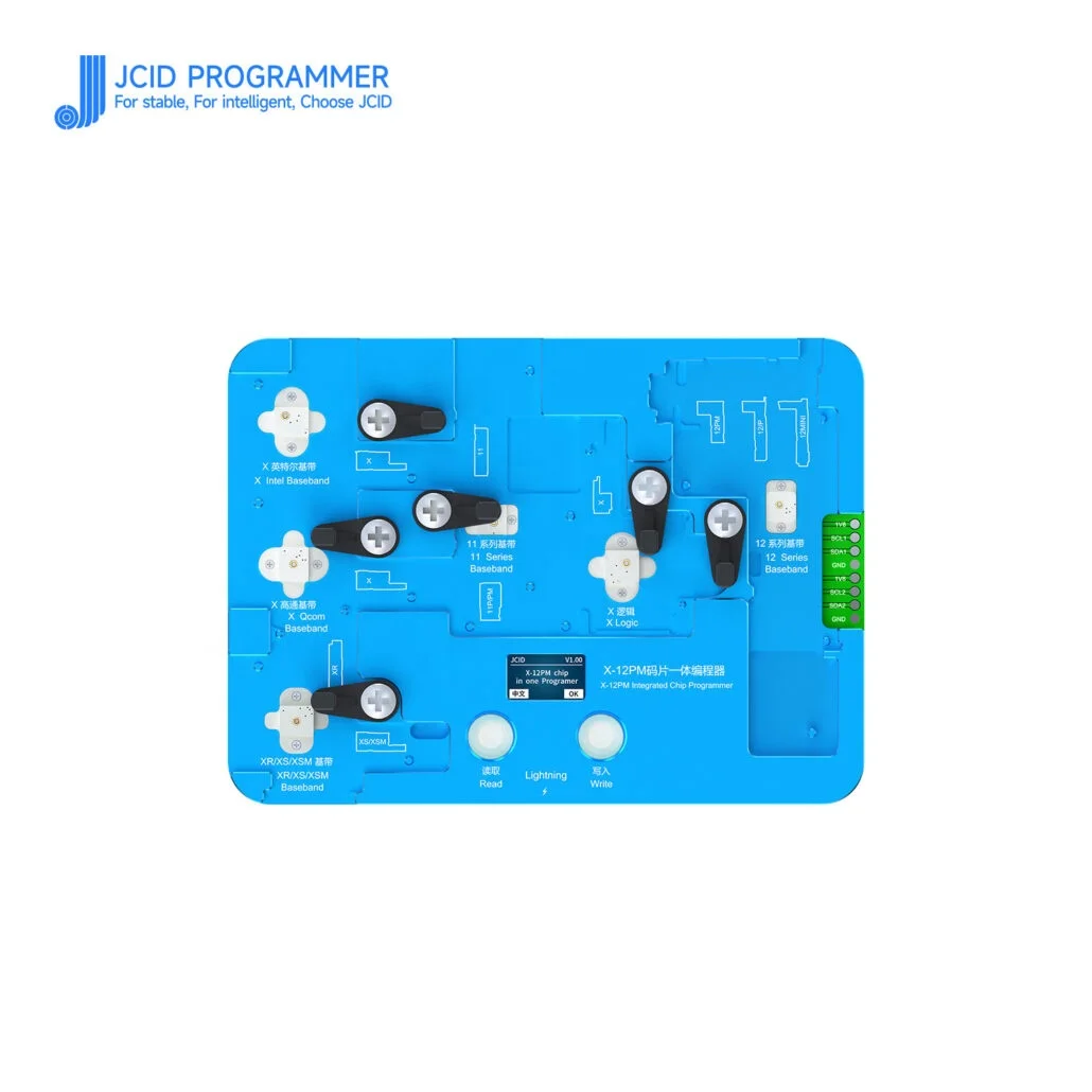 JCID X-12PM Chip EEPROM Non-Removal Programmer for iPhon X-12PM Disassembly-free Reading and Writing Module  LED Screen Tool