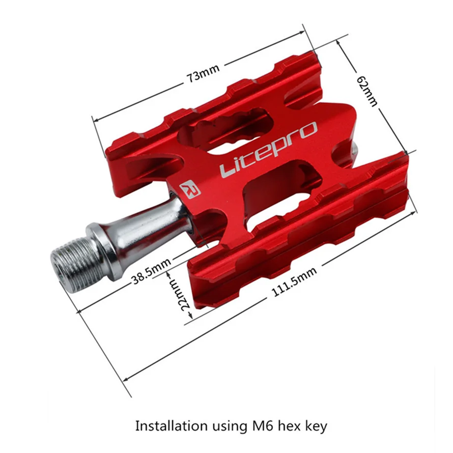 Litepro MTB Road BMX Bike Non-slip K3 Pedal Sealed Bearing Aluminum Alloy For Brompton Fnhon Bicycle Universal Pedals