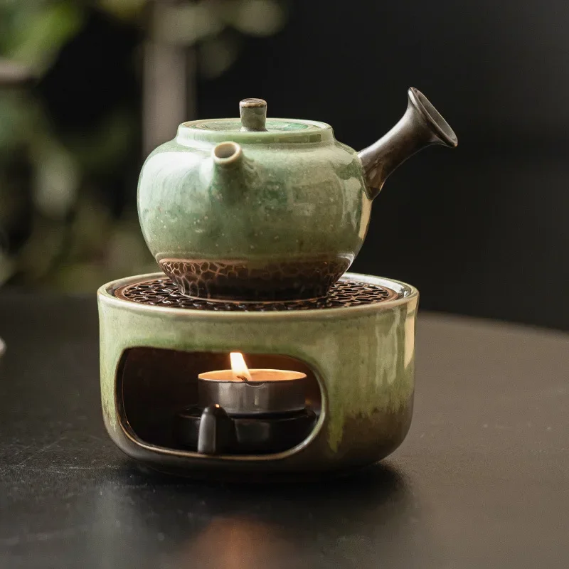 Ceramic Kiln Turned Retro Tea Stove Household Small Tea Stove Heating and Insulation Tea Warmer