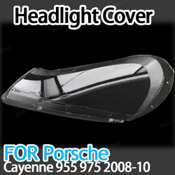 Auto Front Headlight Cover Transparent Glass Headlamps Lampshade Lamp Shell Masks For Porsche Cayenne S GTS E1 9PA 955 957 08-10