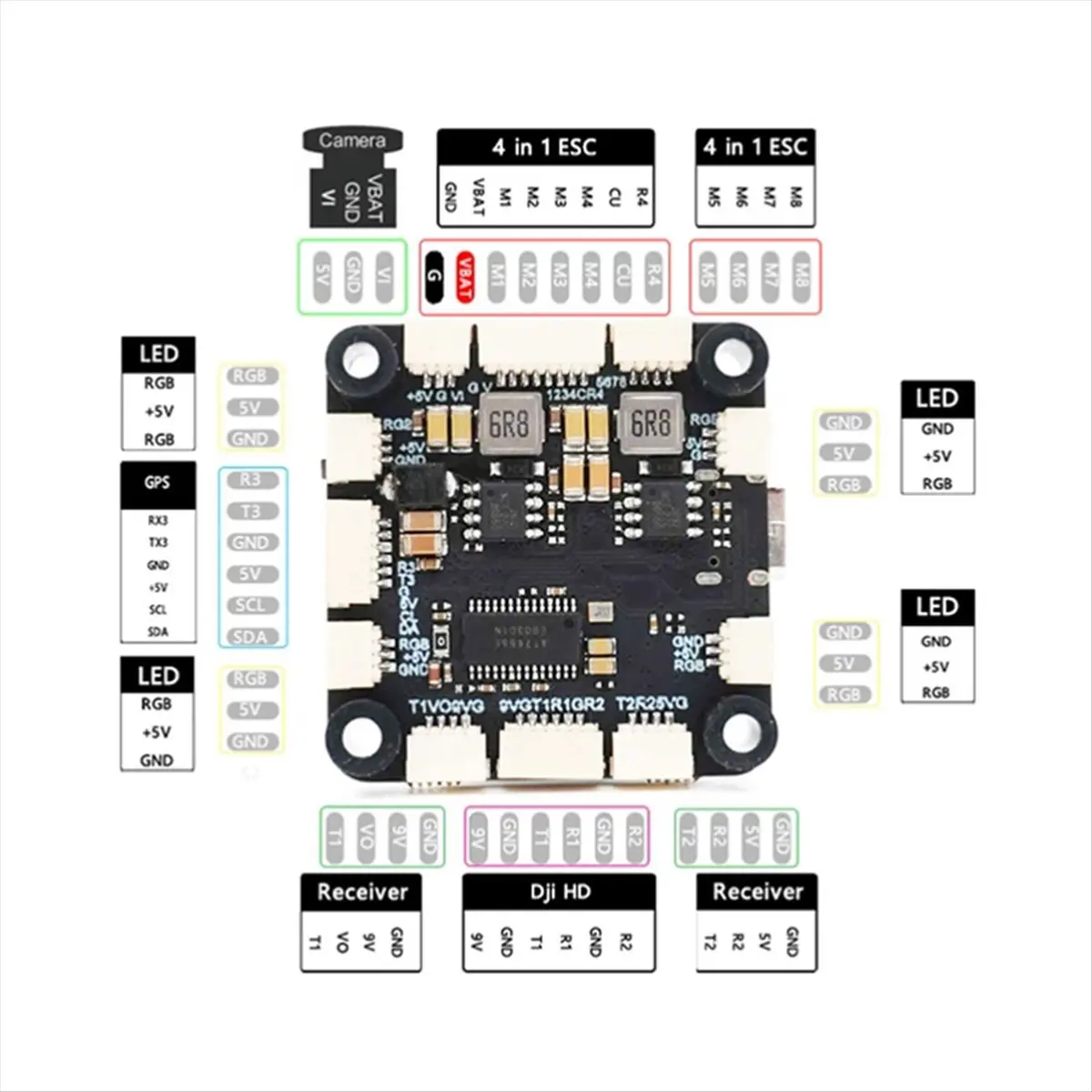 (A30I) F722 Stack F7 Flight Controller BLHELI-S 90A 4in1 ESC 30.5X30.5mm 3-6S for RC FPV 13inch 15inch Freestyle Drones Parts
