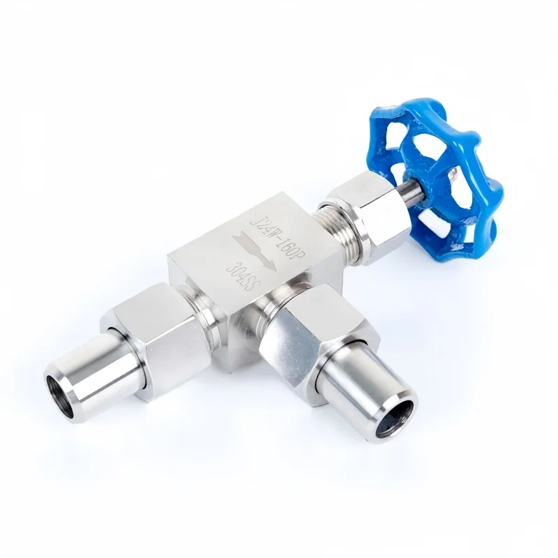 

1/2 "DN15 90-градусный игольчатый клапан, игольчатый клапан высокого давления из нержавеющей стали 304, диаметр подключения 18 мм J24W-160P