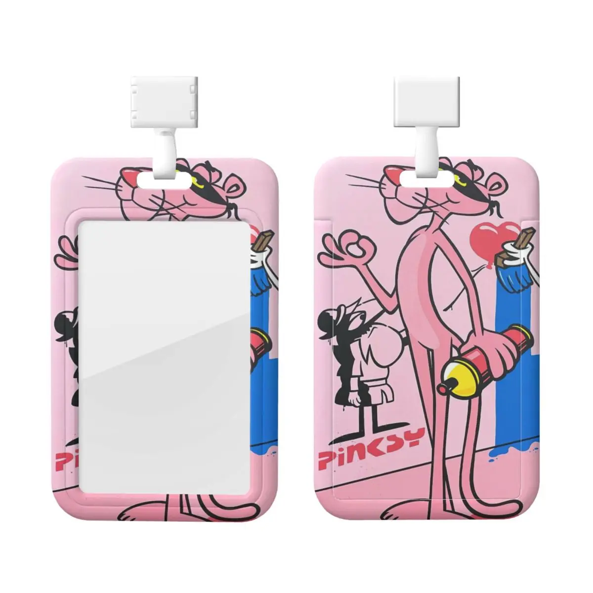 

Custom Cartoon Painting Card Badge Holder Card Holder Men Women Panthers Neck Strap ID Credential Holder For Nurse