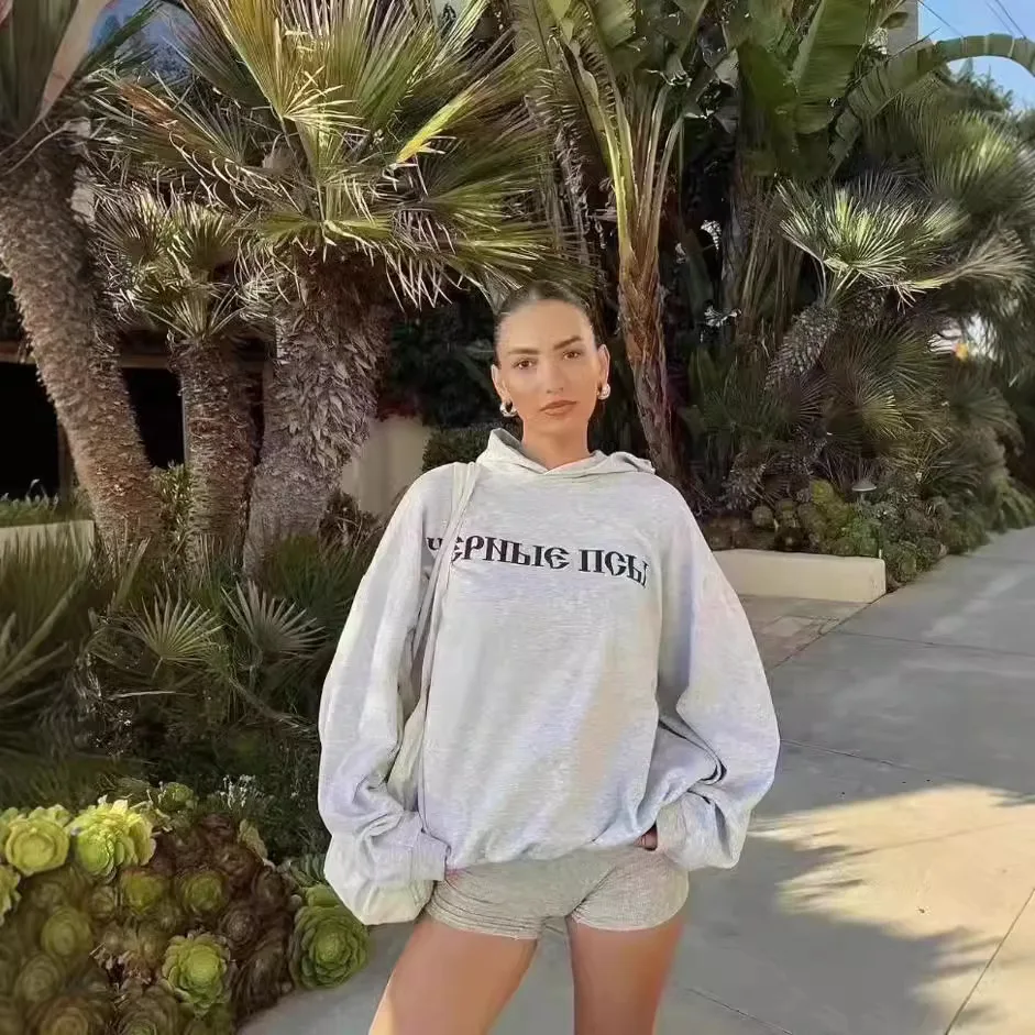 

Толстовка с капюшоном Kanye West GOA Bla Gog, тонкая Fce, свободная посадка, повседневная уличная одежда с принтом для молодых мужчин, китайский бренд