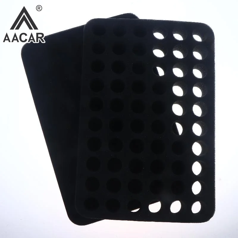 Almofada de espuma com 60 espaços, divisor inferior removível, contém 60 garrafas de 15 ml/10ml de esmalte ou óleo essencial