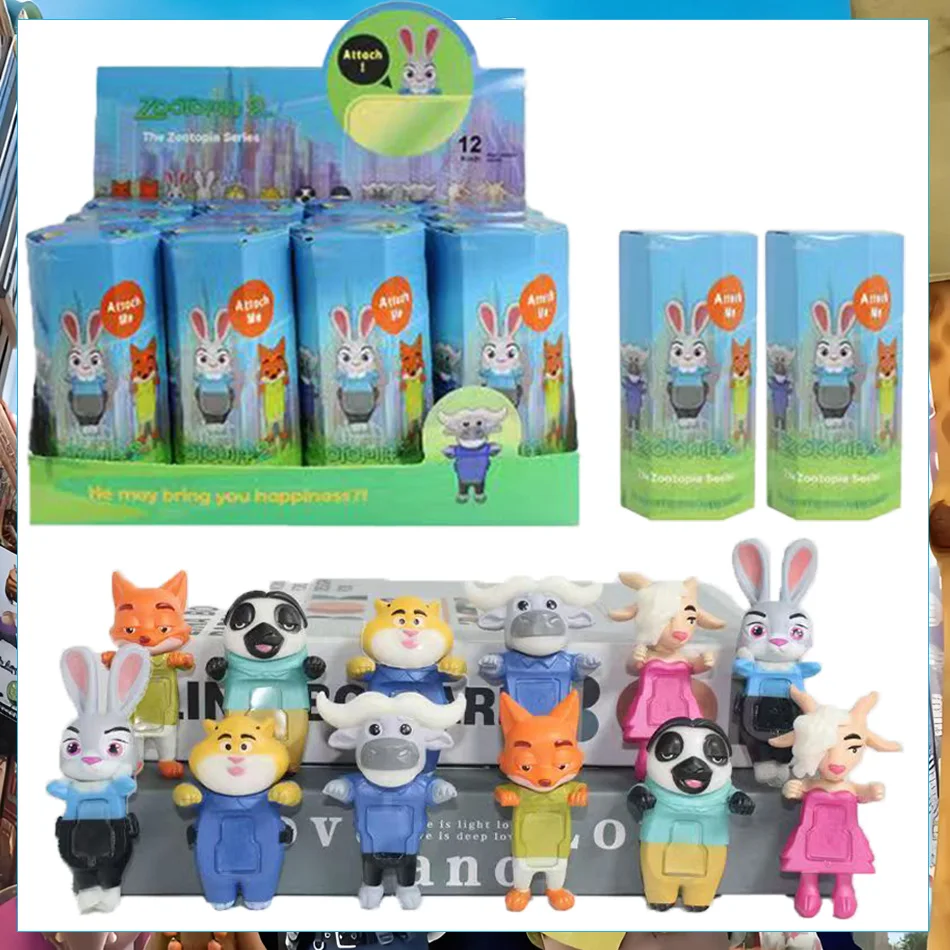 8CM Crazy Animal City Nick Wilde Judy Hopps Chief Bogo Pop Speelgoed Anime Figuur Nieuwe Tafeldecoraties Kinderen verjaardagscadeautjes