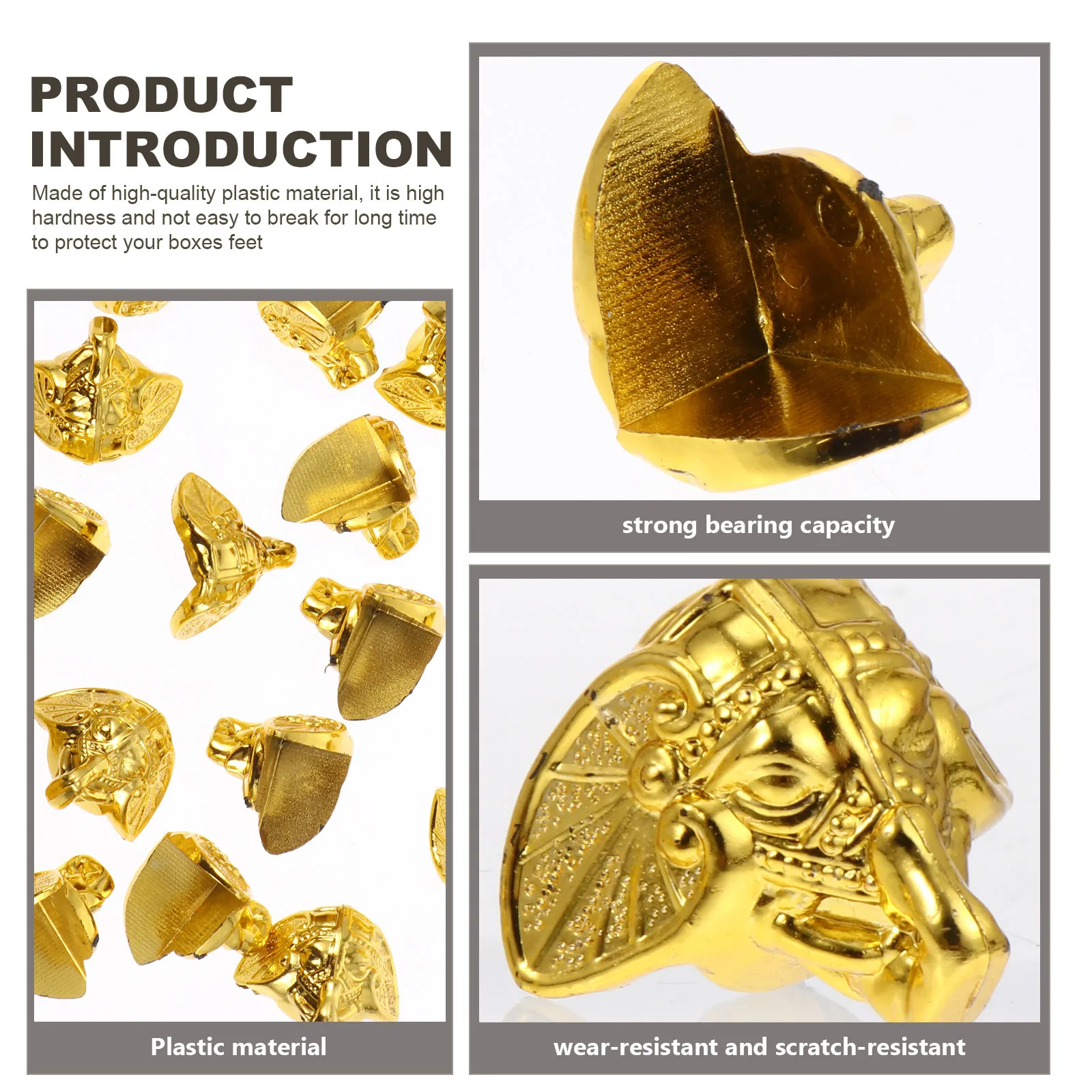 20 قطعة حافظة خشبية كلاسيكية مزخرفة للساقين واقيات زوايا لملحقات المجوهرات أقدام واقية