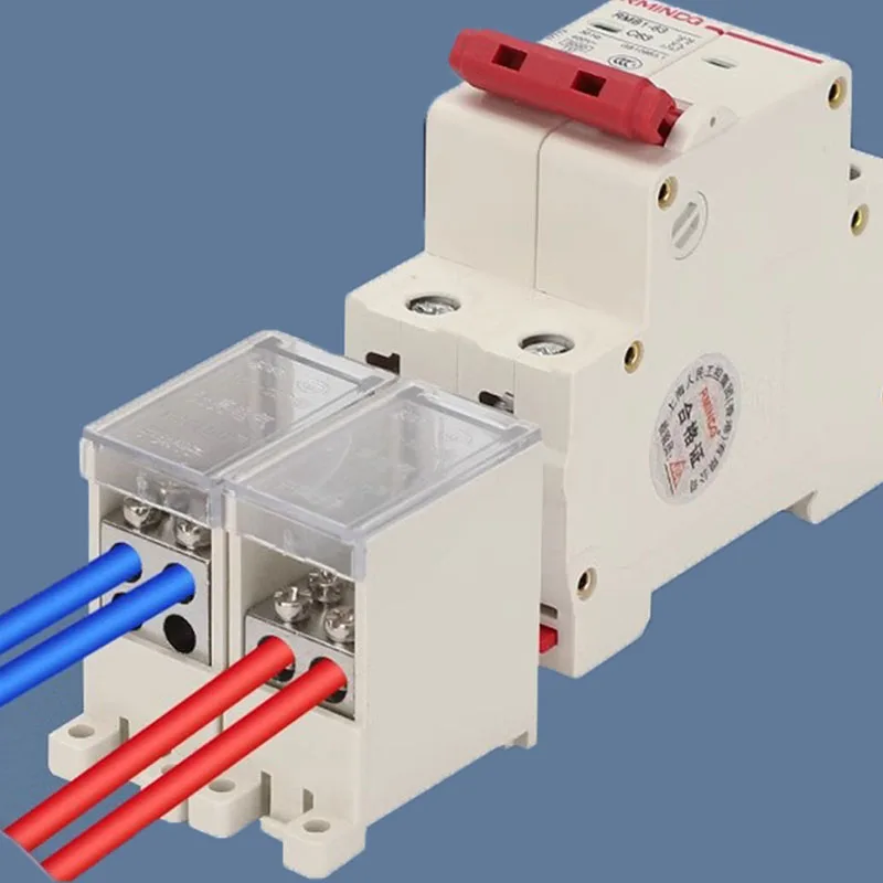 

Breaker Junction Box 1 IN Mehrere-OUT FJ6G-63 Luft Schalter Terminal Block DZ47 Branch terminal Universal Wire connectors 4-16mm