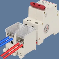 Breaker Junction Box 1 IN Mehrere-OUT FJ6G-63 Luft Schalter Terminal Block DZ47 Branch terminal Universal Wire connectors 4-16mm