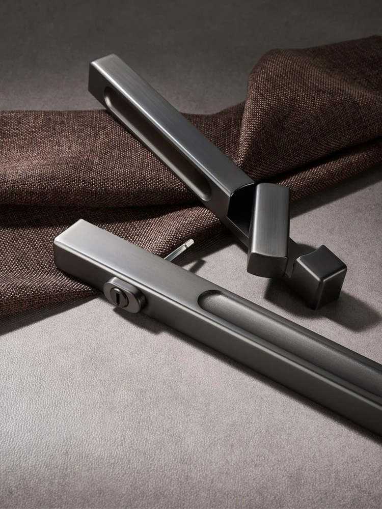 Imagem -03 - Fechadura de Porta Deslizante Ultra Bonita Maçaneta Muda Fechadura Invisível Unilateral Interior Quarto Novo 2023