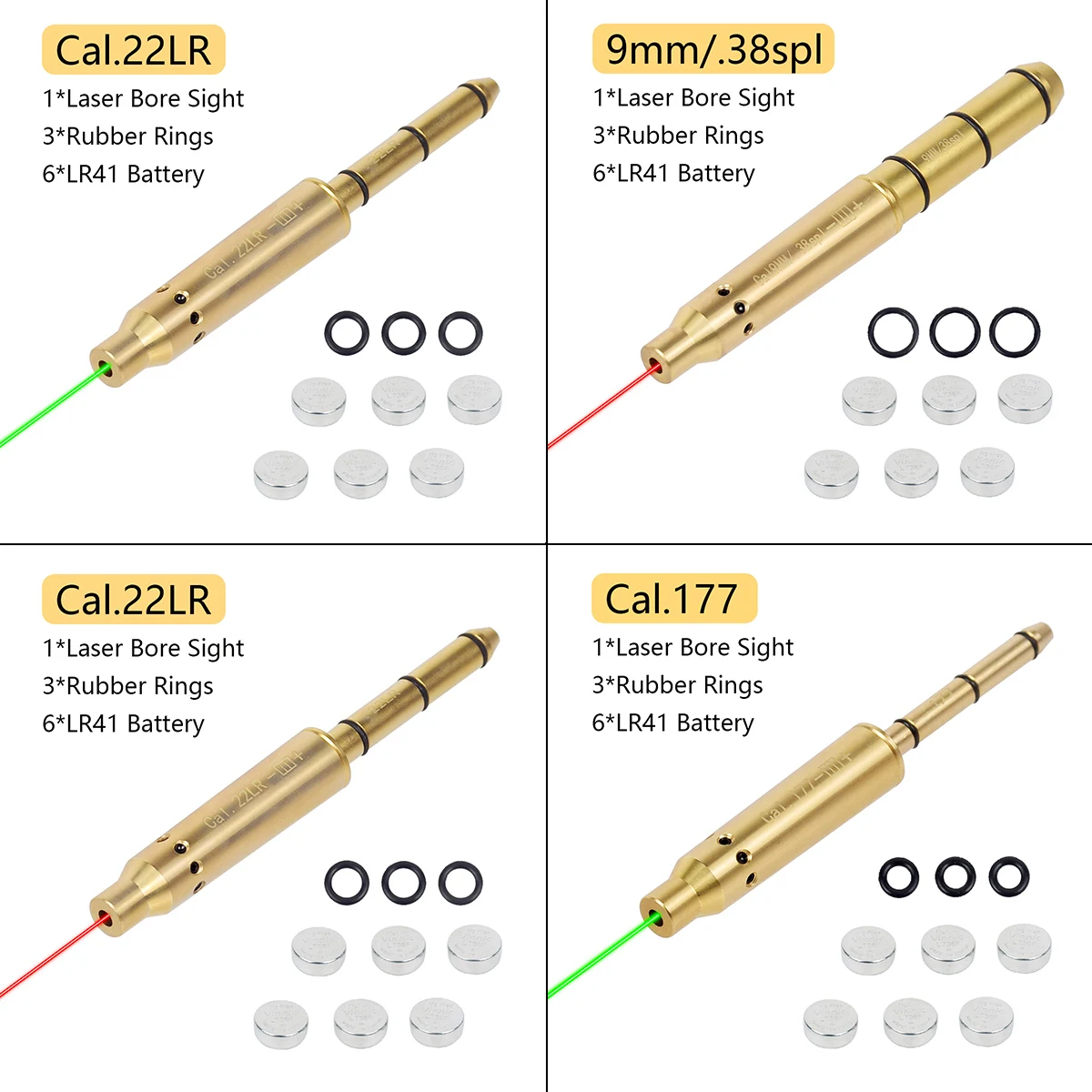 

Тактический лазерный прицел Boresighter .22LR .177 12GA .38spl 20GA .308 9 мм .45ACP .223Rem, винтовка, охотничий калибр Glock 17 19 1911