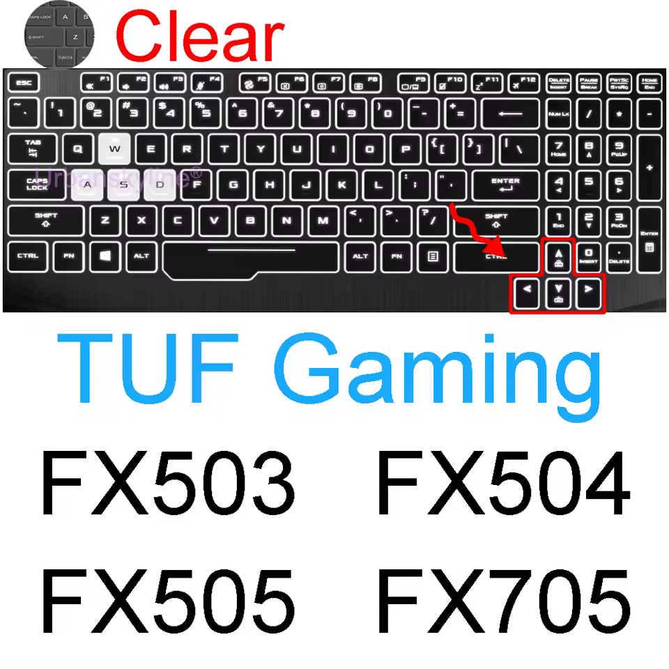 ASUS TUF 키보드 커버 장착 샷