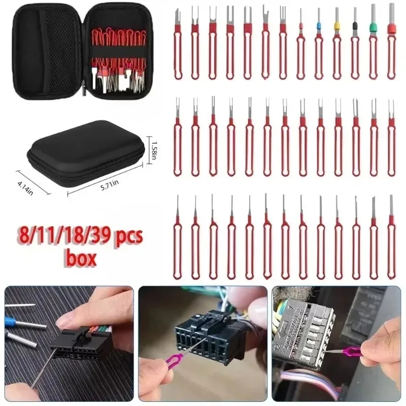 

Съемник вилки кабеля, набор инструментов для удаления автомобильных клемм для электрического провода, обжимной разъем, экстрактор, инструмент для разборки