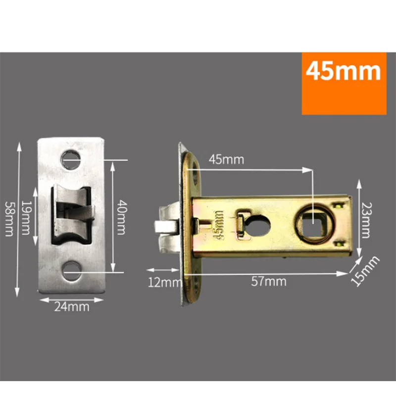 60mm or 50mm or 70mm or 45mm or 60 to 70 Adjustable Single Latch For Knob Lock Anti-theft