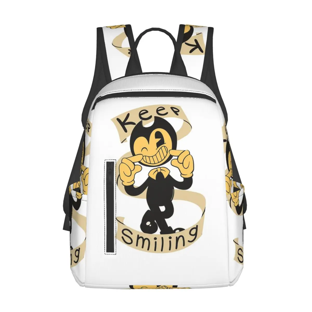 Bendy And The Ink Machine Keep Smiling Backpack Daypack Large Capacity Kids BookBag School Bag Shoulder Bags for Men Women