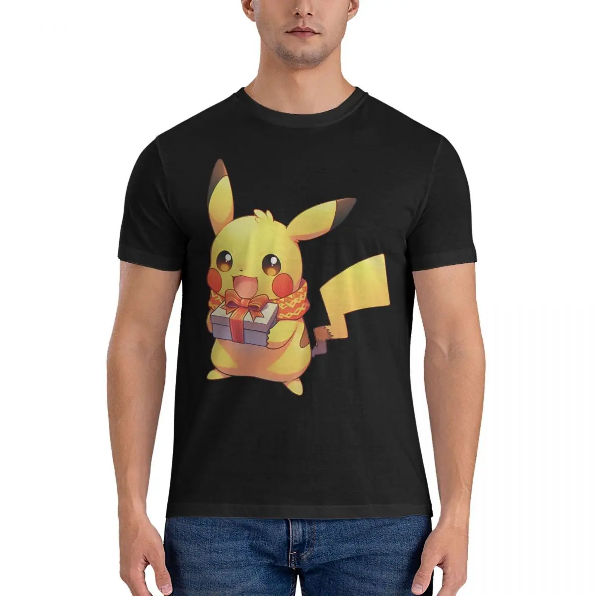 Maglietta da uomo giapponese Cartoon Anime Pokemon maglietta Pikachu Cotton top Hipster manica corta girocollo T-Shirt classica