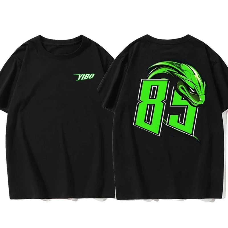 

No. 85 Racing Car Bamboo Leaf Green Snake Same Short-sleeved T-shirt Men's and Women's Competition Summer Clothes