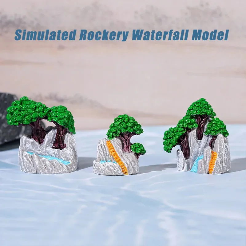 

Miniature Resin Rockery Waterfall Model Micro Landscape/Sandtable Layout/Diy Model Making/Indoor/Outdoor Ornament/Diorama 1pc