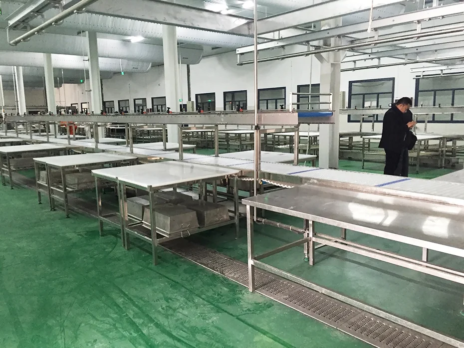 Efficient and Effective Food Conveyors Meat Cutting Conveyors POM PVC Belt for Food Processing Line