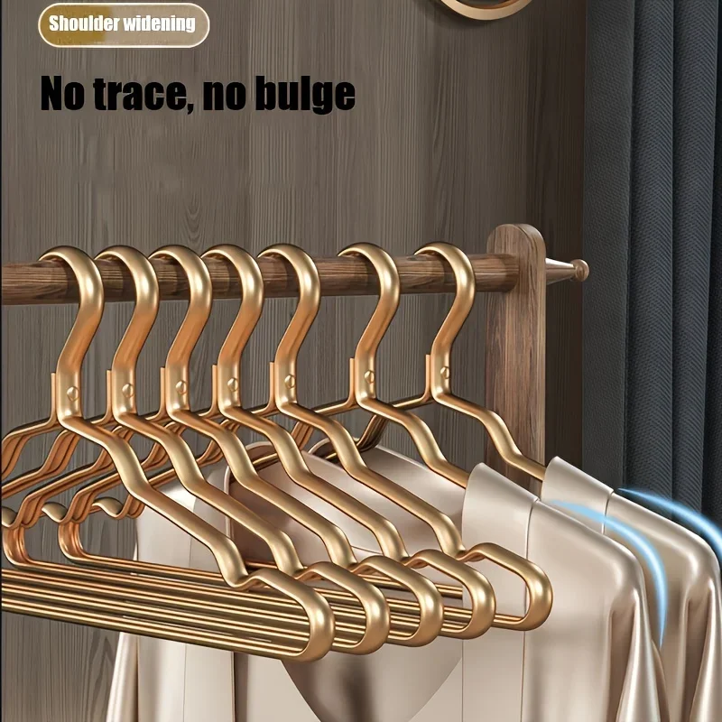 5/10 قطعة ملابس الأطفال الذهبية المتينة سبائك الألومنيوم شماعات الملابس المحلية الكبار معلقة شماعة معطف لوازم المنظم